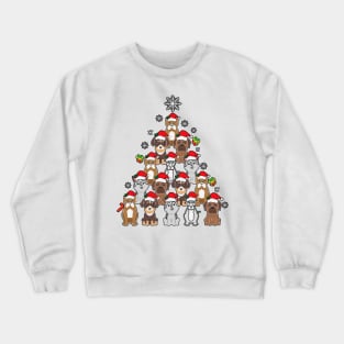 Wesite Christmas Tree Dog Crewneck Sweatshirt